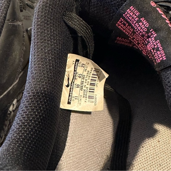 Nike Air Force 1 Black Hyper Pink Wolf Grey Elephant Print (488298-063) RARE - Picture 8 of 11